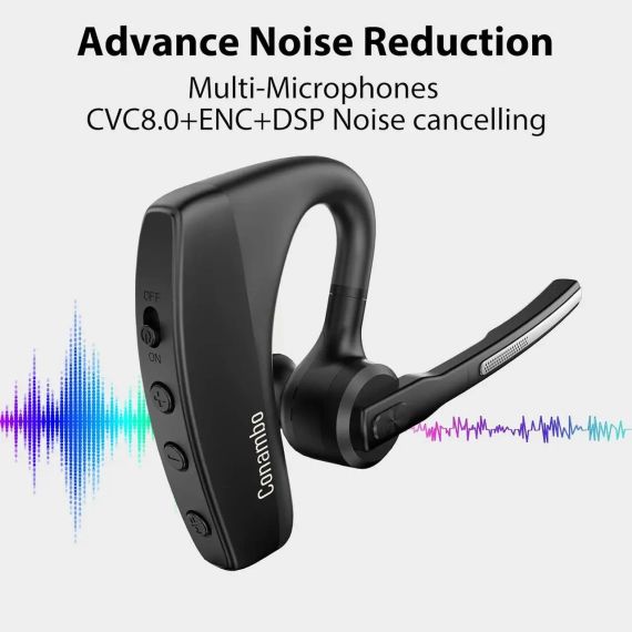 Гарнитура Bluetooth Conambo K10C. Гарнитура с двойным микрофоном CVC8.0 с шумопоглощением | Зображення 3