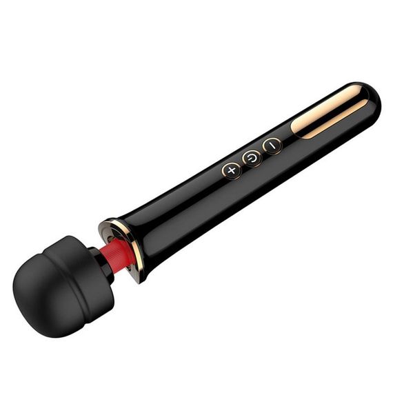 Вібратор-мікрофон чорний Massager Super Powerful USB 10 Function | Зображення 3
