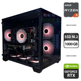 Збірка на замовлення: ігровий ПК AeroCool Dryft Mini Tower / AMD Ryzen 5 7500F (6 (12) ядер по 3.7 - 5.0 GHz) /  32 GB DDR5 / 1000 GB SSD M.2 / nVidia GeForce RTX 5060, 8 GB GDDR7, 128-bit / 750W