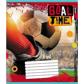 Зошит учнівський "М'яч" 012-510027C-3 в косу лінію, 12 аркушів