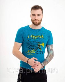 Футболка для чоловіків колір бірюзовий FI_007992