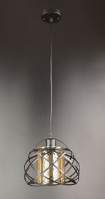 Люстра підвісна LOFT на 1 лампочку 25881 Чорний 30-90х25х25 см.