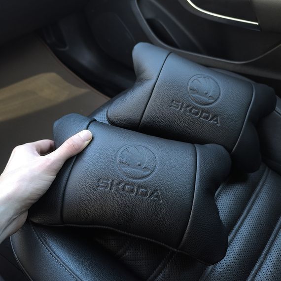 Подушка на авто сидіння Skoda, Подушка підголівник метелик для голови в авто VU-76 | Зображення 3
