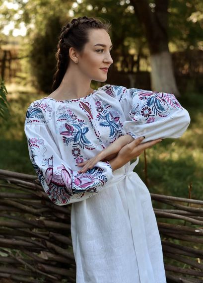 Плаття вишиванка доросле льон довге | Зображення 6