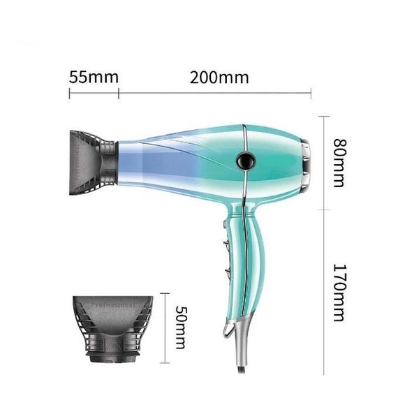 Фен для укладки волос компактный с концентратором XPRO V-452 бирюза (41586-16003_640) | Зображення 2