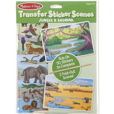 Набор для творчества Melissa&amp;Doug Переводные наклейки Джунгли и Саванна (MD9532)