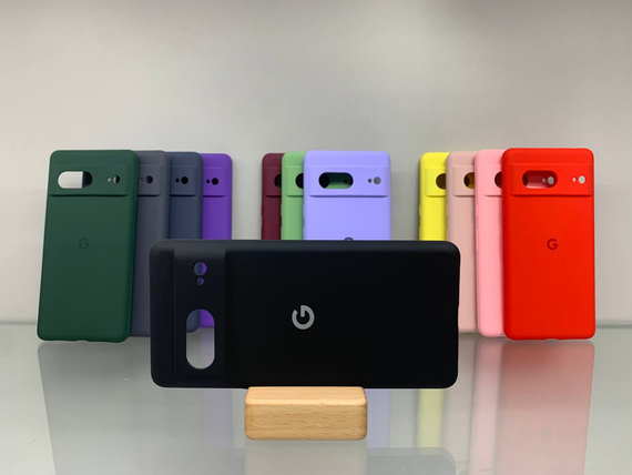 Google Pixel 7 Протиударний чохол з логотипом софт тач чорний