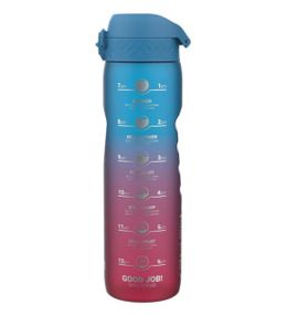 Пляшка для води ION8 1000 мл BPA Free Times To Drink (ЕКО пляшка) Blue & Pink (I8RF1000PBPMOT)