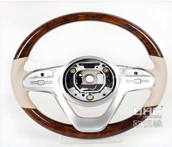 Кермо Maybach-Style (дерево -2025 бежевий, 3pin) для Mercedes E-сlass W213 2016-2023 рр