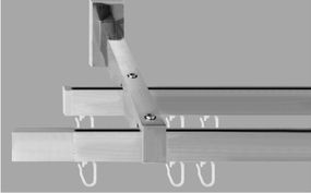 Карниз Скарлайн двойной в сборе профиль Тайвань (Сталь) 350 см.