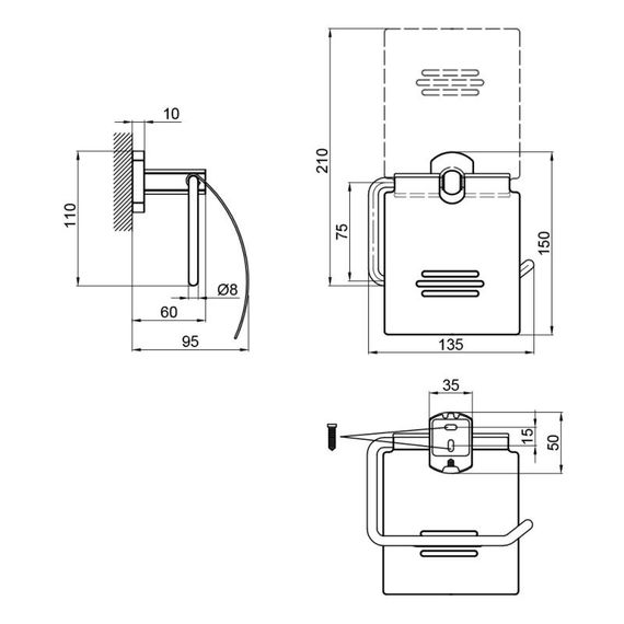 Держатель для туалетной бумаги Q-TAP Liberty BLM 1151 | Зображення 1