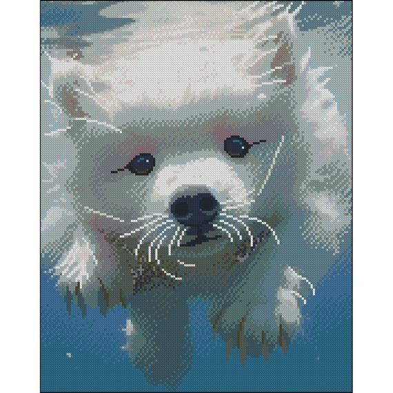 Алмазная мозаика "Пушистый плавец" ZAV4050-9 без подрамника 40х50 см