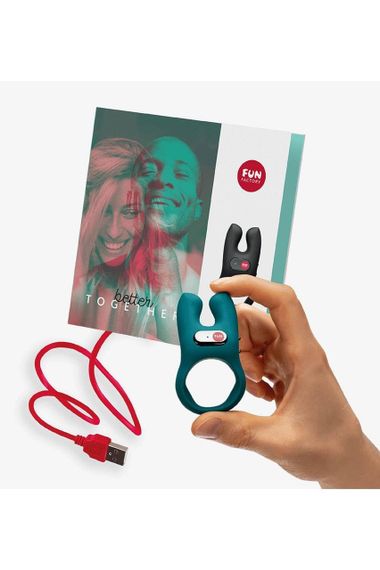 Эрекционное виброкольцо Fun Factory Nos бирюзовое, 8 см sexstyle | Зображення 6