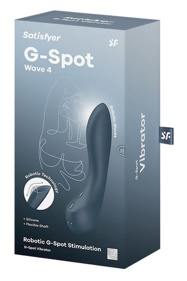 Вибратор с механизмом движения вверх и вниз Satisfyer G-Spot Wave 4 серый sexstyle | Зображення 5