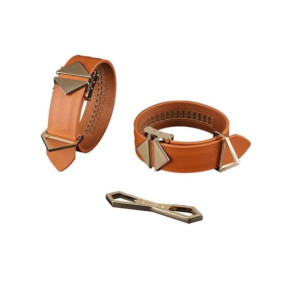 Наручники LOCKINK Wristcuffs/Anklecuffs Brown Set Sex Aura | Зображення 1