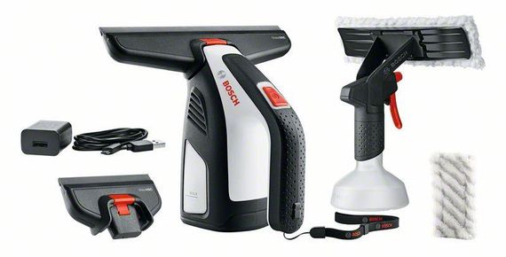 Пылесос для мытья окон Bosch GlassVAC, аккумуляторный, 3.6 В*2 Ач, контейнер 0.1Л, 0.7кг, +насадки и пульв. (0.600.8B7.000) | Зображення 1