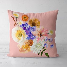 Подушка декоративная Soft Гортензии, ромашки, герберы 45x45 см (45PST_23M074)