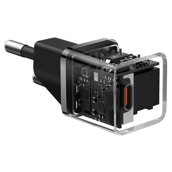 СЗУ Baseus GaN5 Fast Charger (mini) PD20W (1USB-C) (CCGN05010) Black | Зображення 2