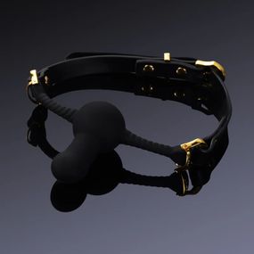 Кляп із фіксатором у формі дилдо UPKO Desire for Mouth Bondage Collection-Dildo, чорний Sex Aura