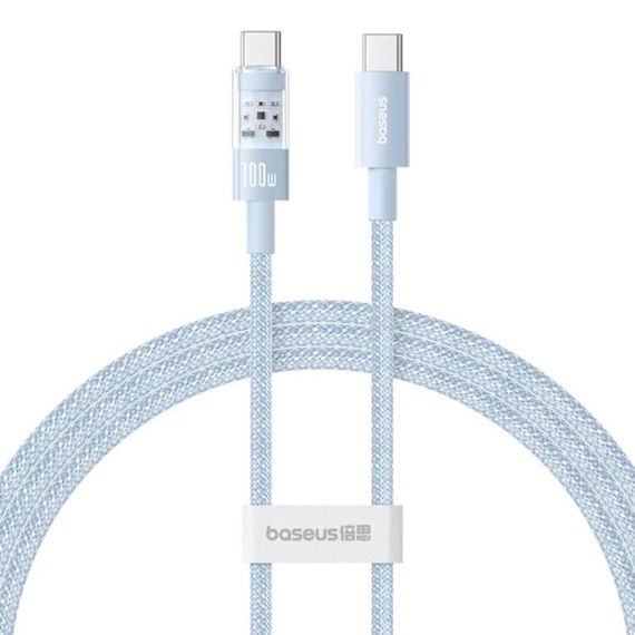 Дата кабель Baseus Gem Fast Charging Type-C to Type-C 100W (2m) (P10373000111-01) Blue