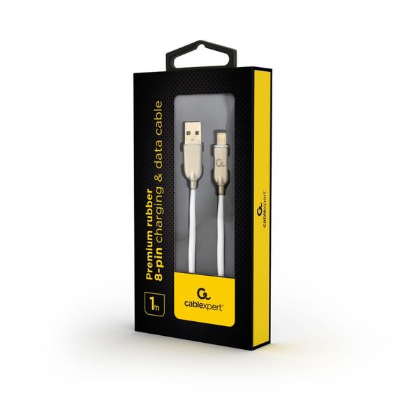 Кабель Cablexpert CC-USB2R-AMLM-1M-W, USB 2.0 А-папа/Lightning, 1.0 м. | Зображення 1