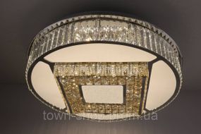 Люстра потолочная хрустальная LED с пультом C3132/800 Хром 19х72х72 см.