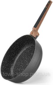 Сковорода глубокая Fissman Diamond Grey Ø24см с 5-слойным антипригарным покрытием, черный FN-14305