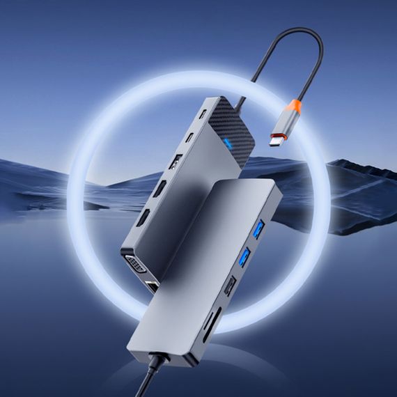 Переходник HUB WIWU Linker Series 12 in 1 Pro Grey | Зображення 6