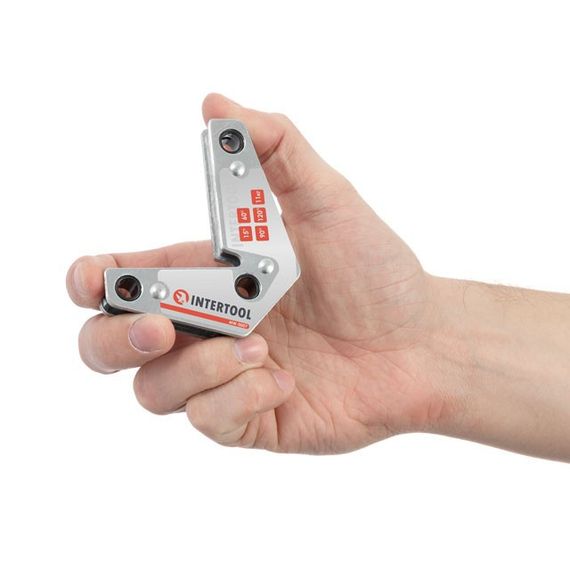 Кутник магнітний для зварювання, 15°, 60°, 90°, 120°, 165°, 11 кг, 75×85 мм INTERTOOL MW-0007 | Зображення 2
