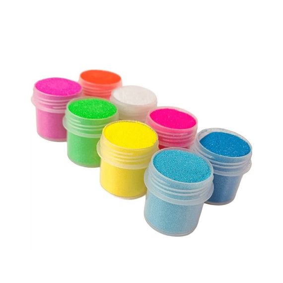 Набір гліттеру для біо-тату №6 glitter-set-big-8x-6 неоновий | Зображення 1