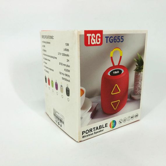 Портативна колонка TG655 5W з RGB підсвічуванням та ремінцем. HY-229 Колір: червоний | Зображення 6