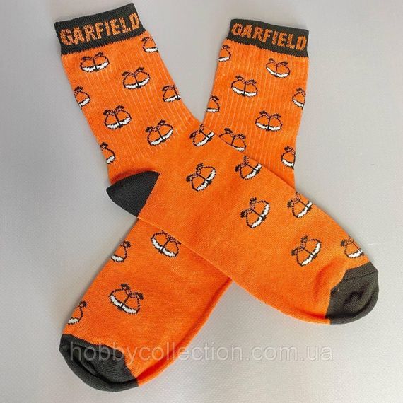 Шкарпетки чоловічі високі 1 пара "Garfield" оранжеві 40-45 р бавовняні | Зображення 4