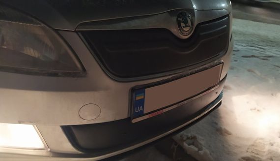Зимова накладка на решітку (2011-2014, верхня) Глянцева для Skoda Fabia рр | Зображення 2