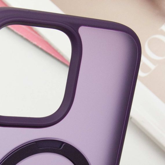 TPU+PC чохол Metal Buttons with MagSafe Colorful HQ Ring для Apple iPhone 15 Pro (6.1") | Зображення 6