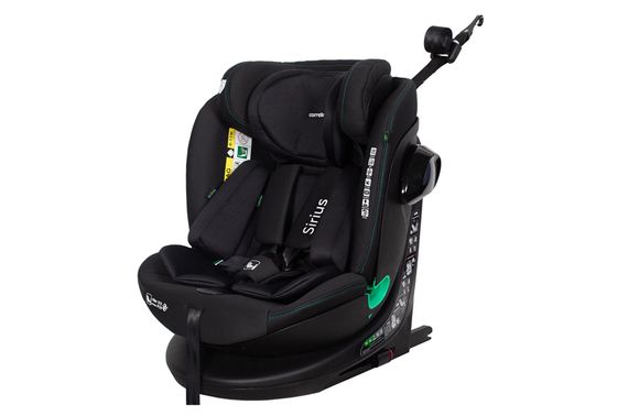 Автокрісло CRL-8808 "Sirius" Absolute Black i-Size 40-150см ISOFIX, поворот CARRELLO