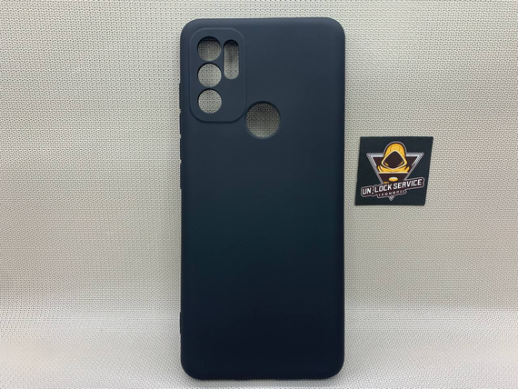 Motorola G60s SoftTouch Silicone  Противоударный чехол софт тач Черный
