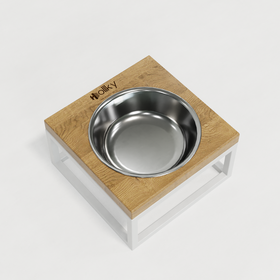 Миска на подставке для кошек и маленьких собак Hollky Base Solo S (1 × 0,45 л) Solo S-18187-WHNT | Зображення 6