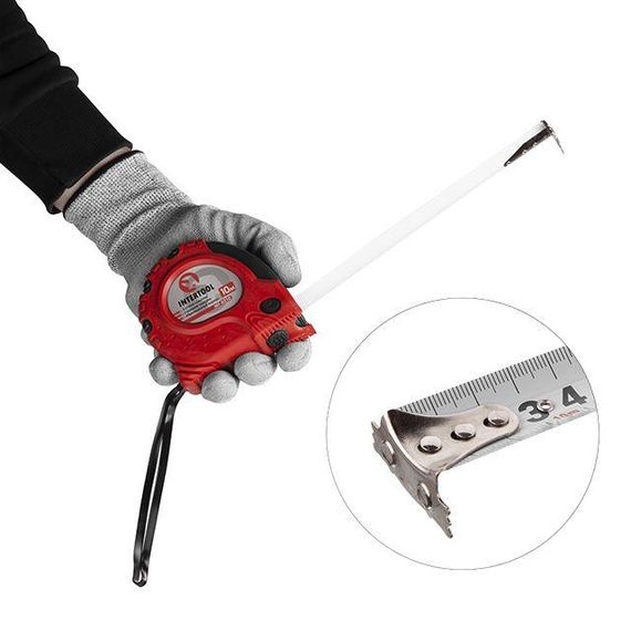 Рулетка з фіксатором 10 м "Супер Магніт" INTERTOOL MT-03101 | Зображення 2