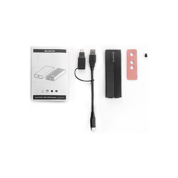 Кишеня зовнішня Chieftec USB 3.2 Gen2 Type-C M.2 PCIe NVMe/SATA SSD (CEB-M2C-TL) | Зображення 4