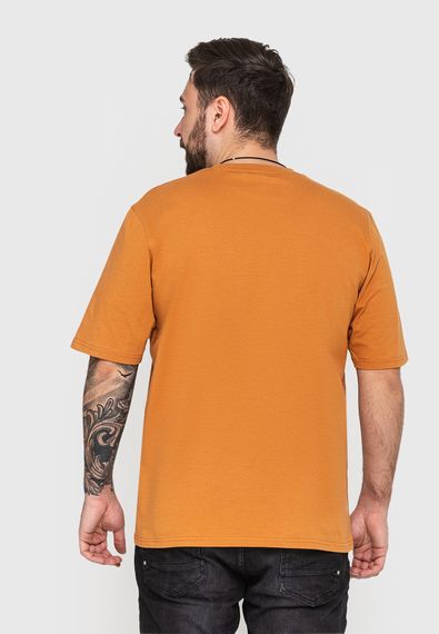 Футболка для чоловіків гірчична з написом, 3XL | Зображення 1