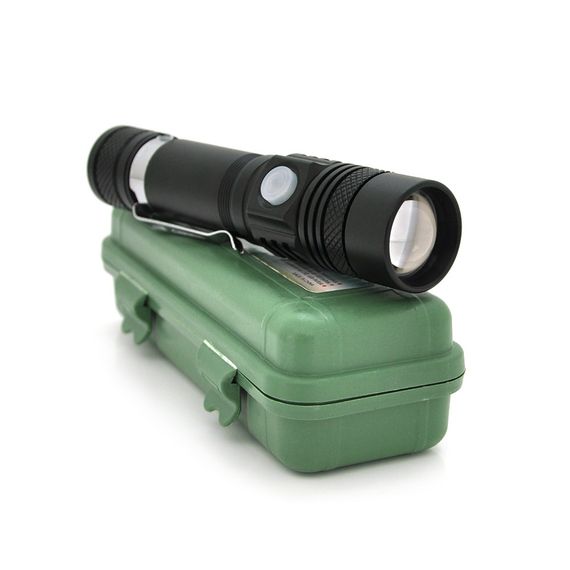 Фонарь ручной PIPO KY-T6, 1LED T6, 3W, 3 режима, ZOOM, 18650/2800mAh, Black