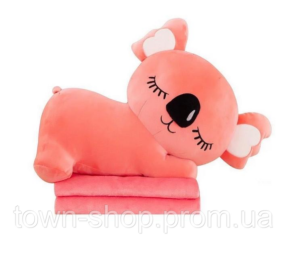 Детская мягкая игрушка "Коала" L1129(Pink) игрушка с пледом, размер 50 см