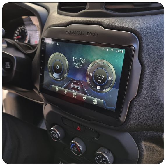 Штатная магнитола Lesko для Jeep Renegade I Рестайлинг 2018-н.в. экран 9" 4/64Gb 4G Wi-Fi GPS Top | Зображення 4