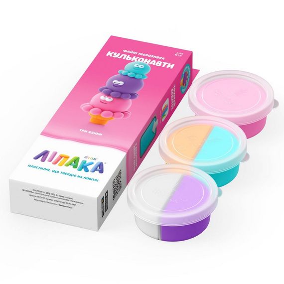 Набір пластиліну "Файні морозивка: Кульконавти" ЛІПАКА 30143-UA01 самостійно твердіє | Зображення 1
