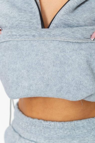 Спортивный костюм женский на флисе, цвет светло-серый, размер L-XL FA_008167 | Зображення 6