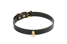 Ошейник с золотистой фурнитурой NS Novelties Fetish & Fashion, черный sexstyle