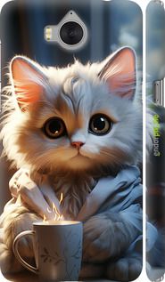 Чохол на Huawei Y5 2017 Білий кіт "5646m-992-2448"