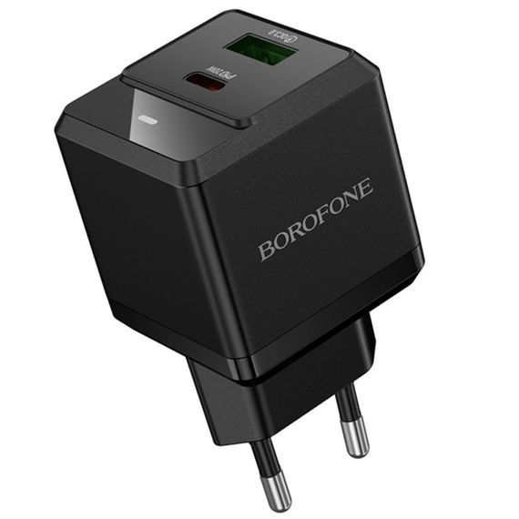 МЗП Borofone BN19 Intenso PD20W+QC3.0 (1USB-A/1C) Black | Зображення 2