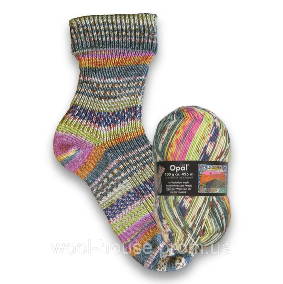 Шкарпеткова пряжа Opal Sockenwolle, серия Hundertwasser, 2107