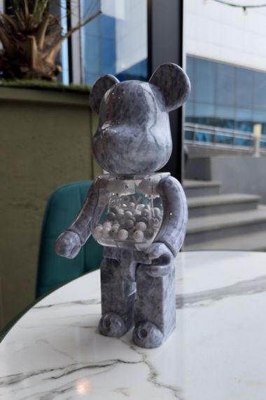 Bearbrick дизайнерська статуетка ведмідь Беарбрік 28 см mb034 сірий | Зображення 2